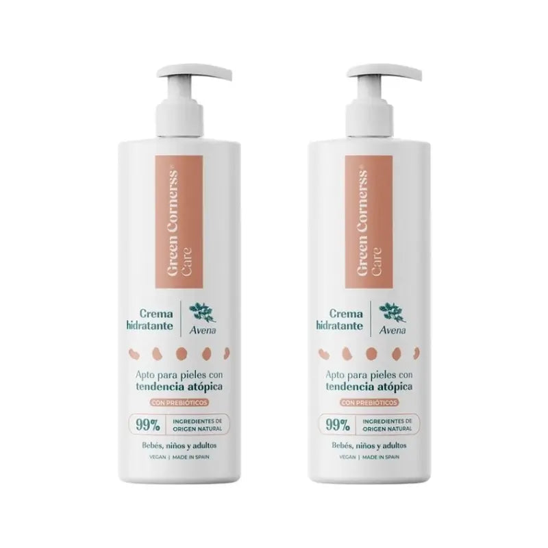 Green Cornerss Crema idratante alla farina d'avena, 2 x 280 ml