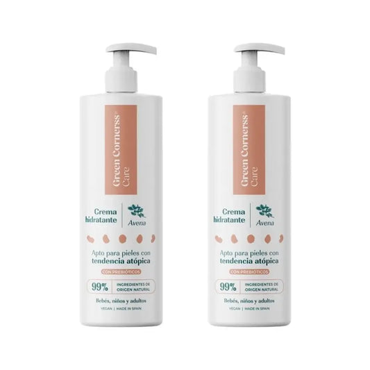 Green Cornerss Crema idratante alla farina d'avena, 2 x 280 ml