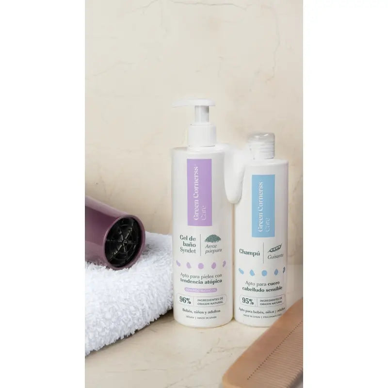 Gel da bagno al riso viola di Green Cornerss, 400 ml