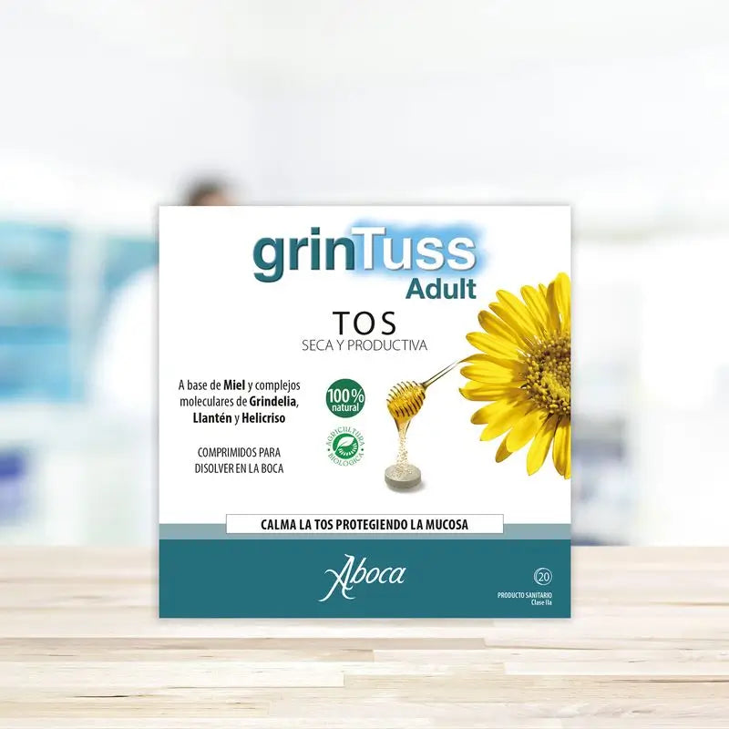Aboca Grintuss Adulti Tosse secca e produttiva, 20 compresse