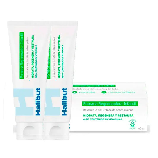 Unguento rigenerante per bambini Halibut, confezione da 2 x 45 g
