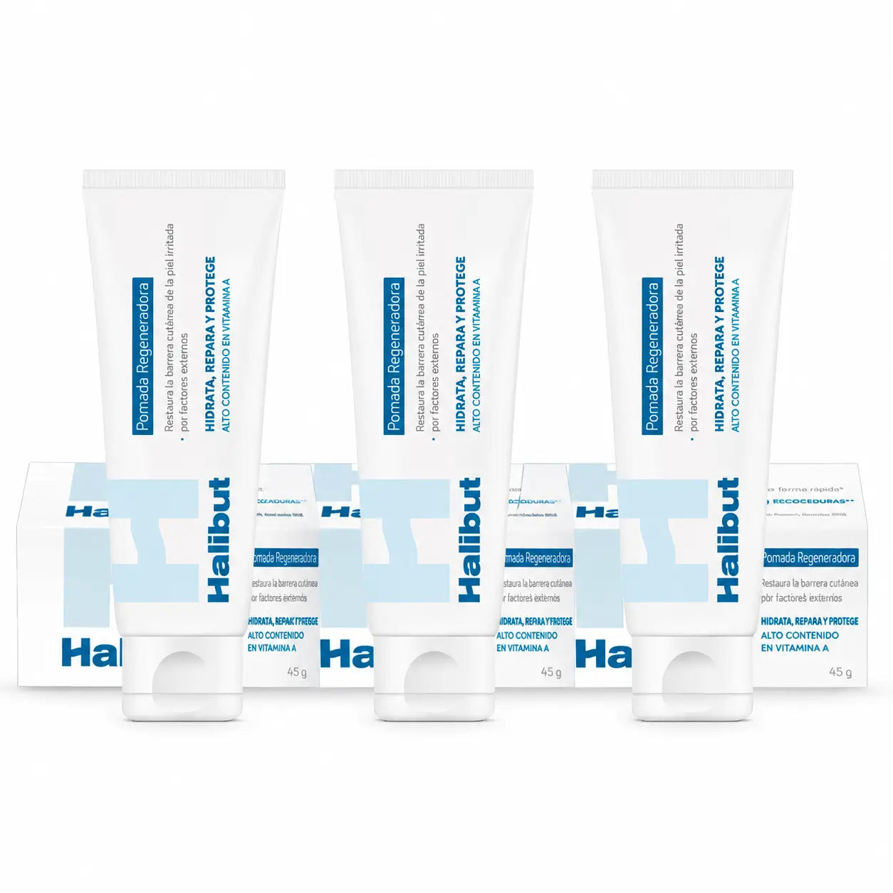 Halibut Pomata rigenerante per adulti 45 g, confezione da 3