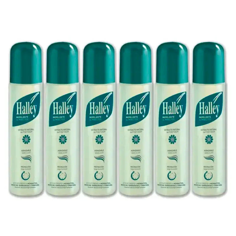 Repellente per insetti Halley, confezione da 6 x 250 ml