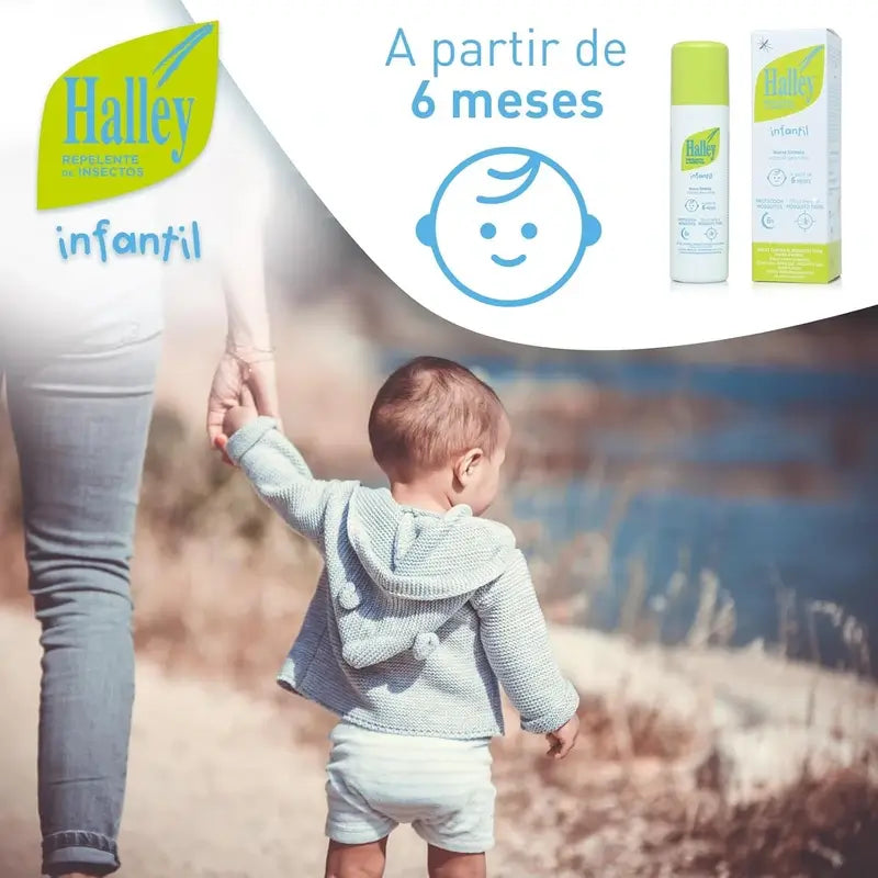 Halley Repellente per insetti per bambini, 100 ml
