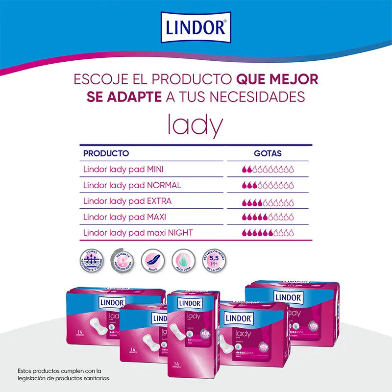 Lindor Lady Pad Normale 3 Gocce