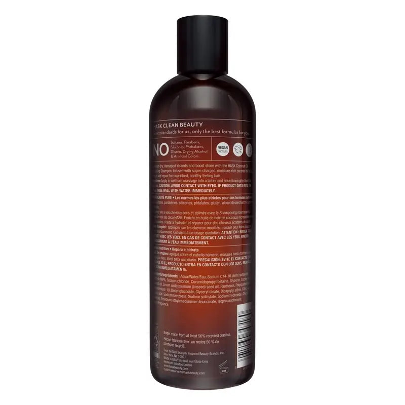 Hask Shampoo Nutriente all'Olio di Cocco Monoi , 355 ml