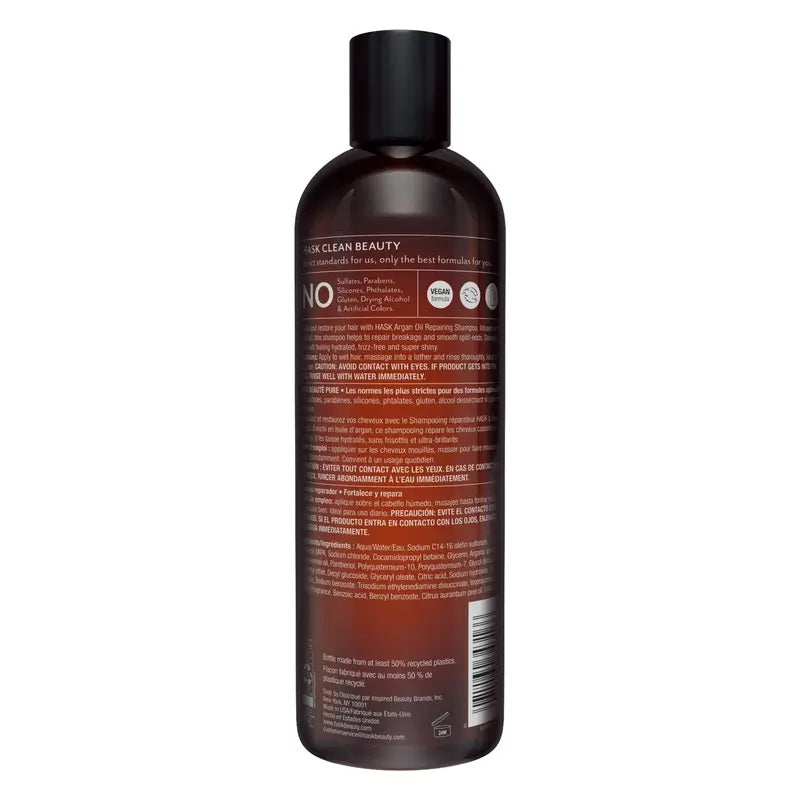 Hask Shampoo riparatore all'olio di Argan , 355 ml
