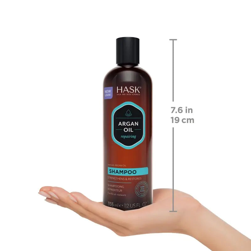 Hask Shampoo riparatore all'olio di Argan , 355 ml