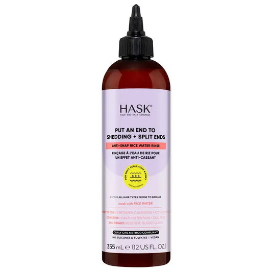 Hask Soluzione anticaduta per capelli con acqua di riso, 355 ml