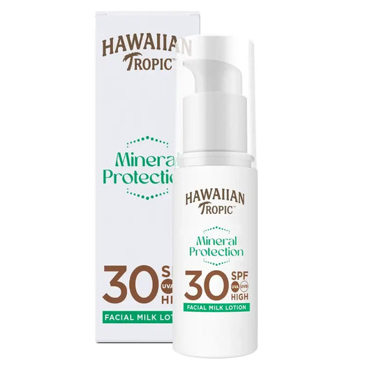 Hawaiian Tropic Ht Latte solare minerale viso Spf30, 50 Ml