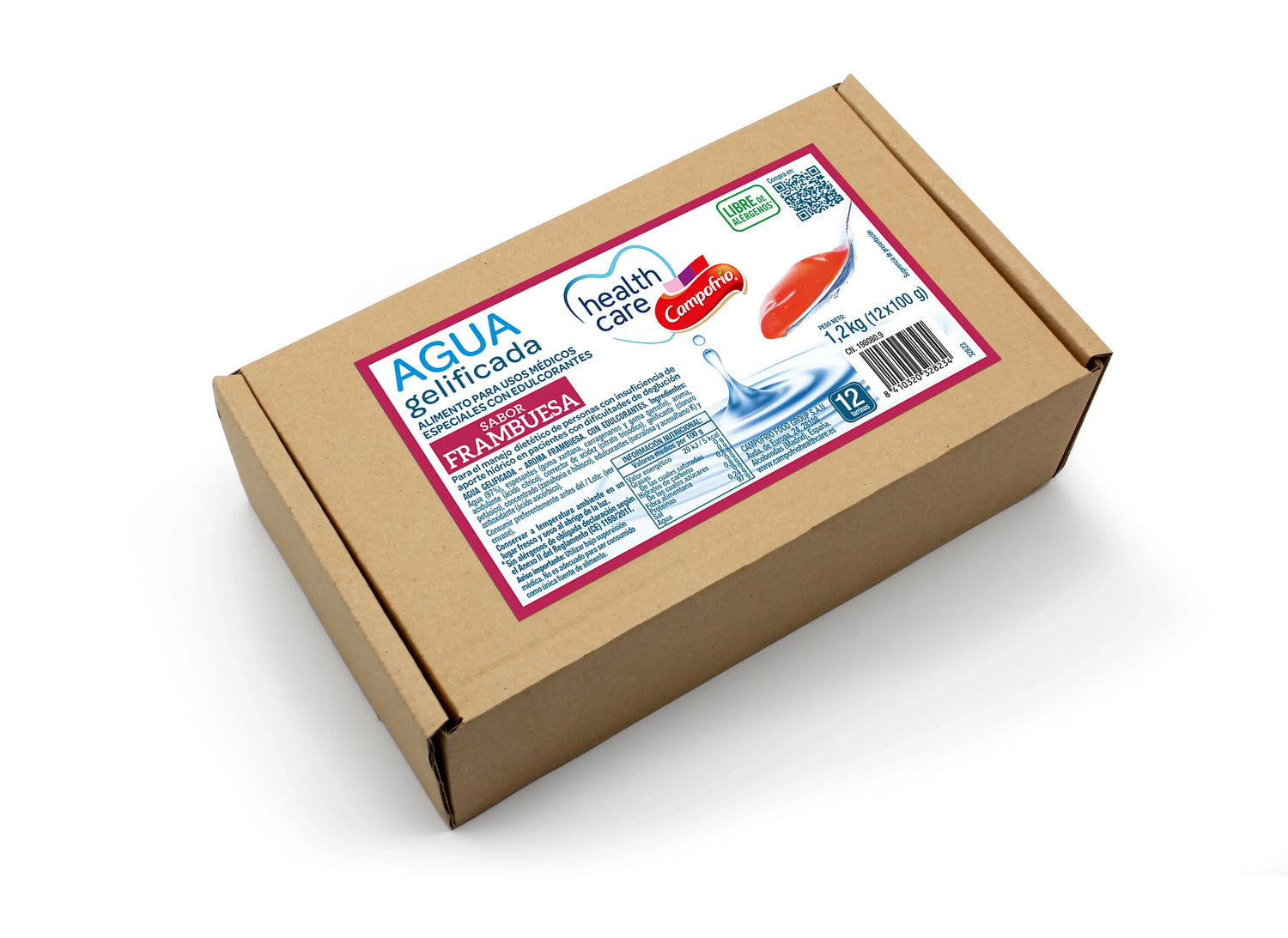 Health Care Campofrio Acqua gelificata al lampone 100 g x 12 confezioni