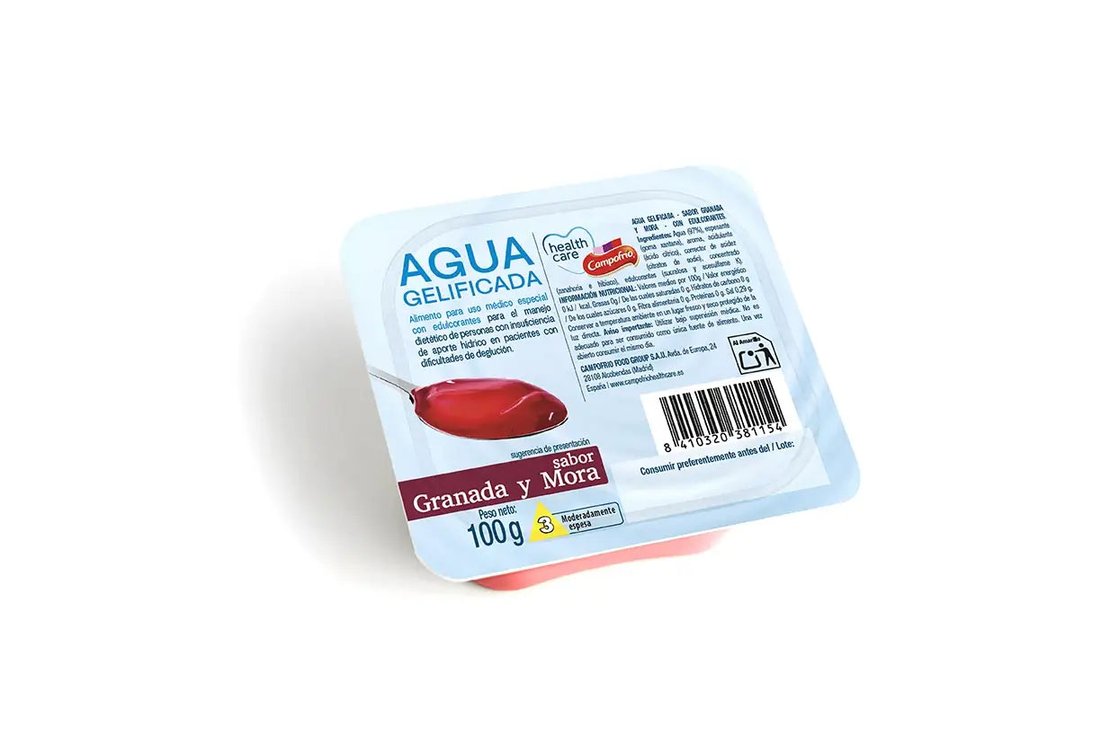 Health Care Campofrio Acqua gelificata al melograno e mora, 100 g x 12 confezioni