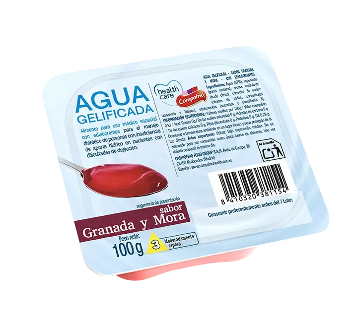 Health Care Campofrio Acqua gelificata al melograno e mora, 100 g x 12 confezioni