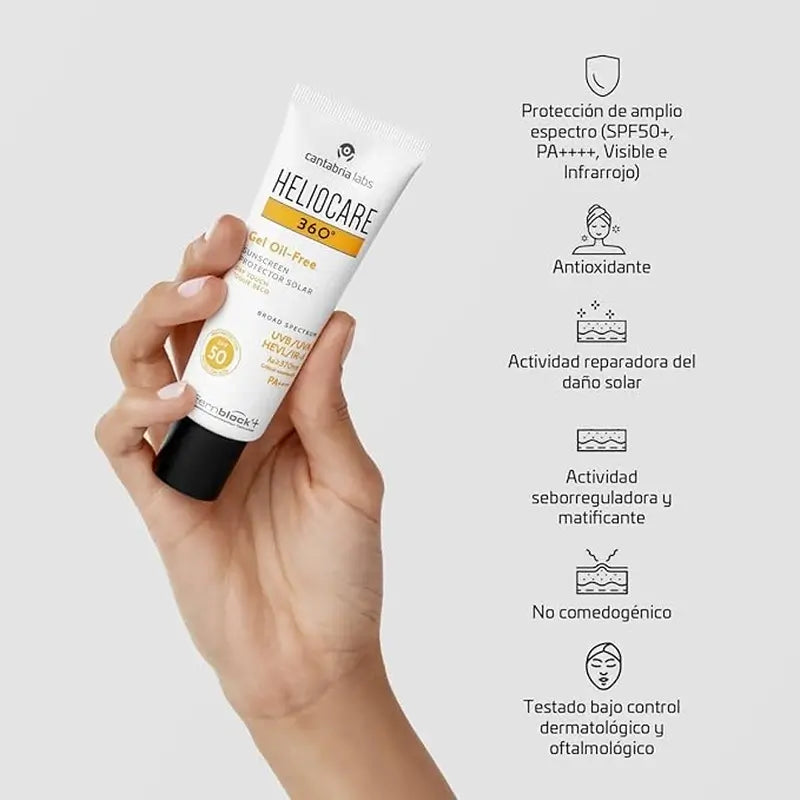 Heliocare 360º Gel senza olio Spf 50+ 50 Ml