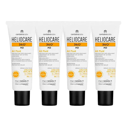 Heliocare 360º Md Ak Fluid, confezione da 4 x 50 Ml