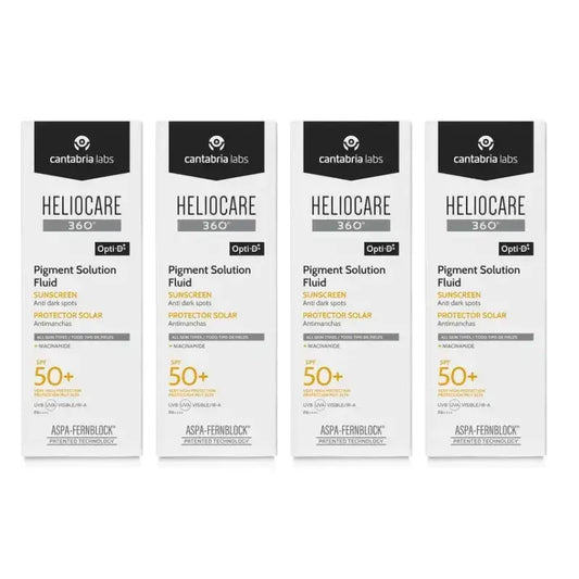 Heliocare 360º Pigment Solution Fluid Spf50+, Confezione 4 x 50 Ml