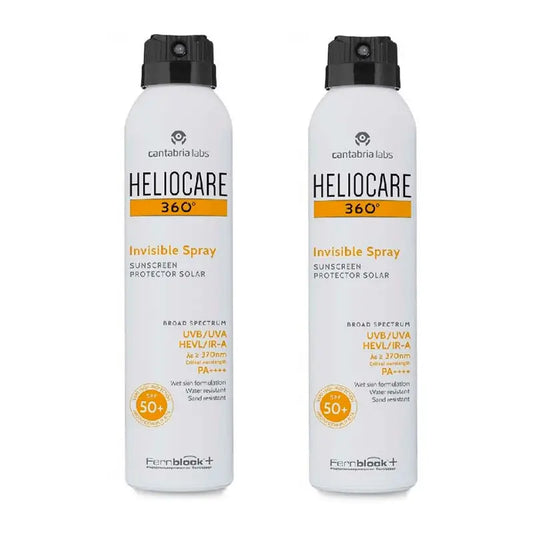 Heliocare Duplo 360º Spray protettivo invisibile Spf50+, 2X200Ml