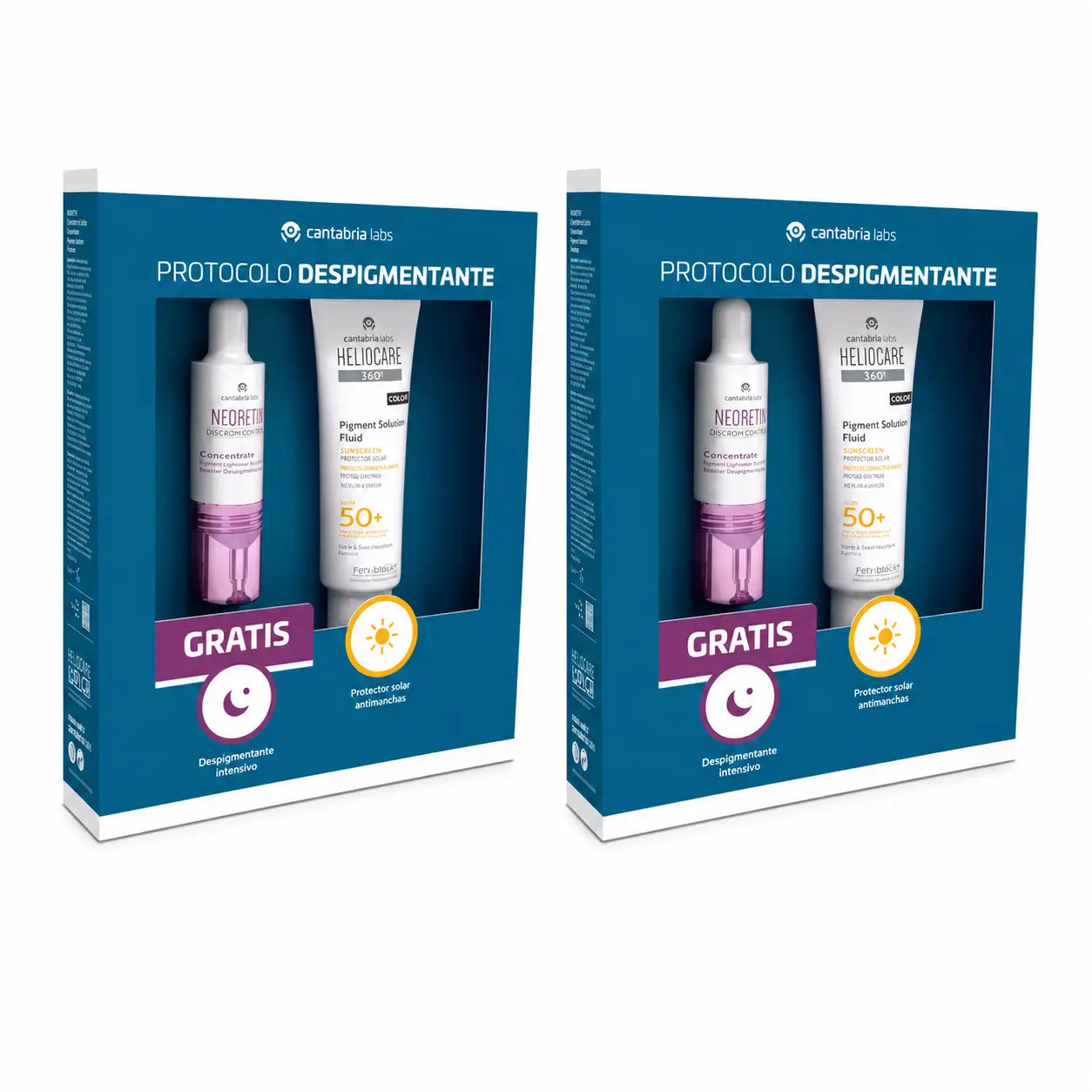 Heliocare Pack 360 Pigment Solution Fluid Spf50+, 50 Ml + Neorerin Dc Concentrate 10 Ml Confezione regalo 2