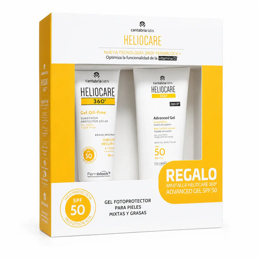 Heliocare Pack 360 Gel di Spf50 + Minitalla 360 Advance Gel, 150 ml