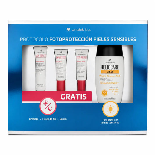 Heliocare Pack 360 Mineral Tolerance Fluid SPF50 + 3 campioni Skin Resist