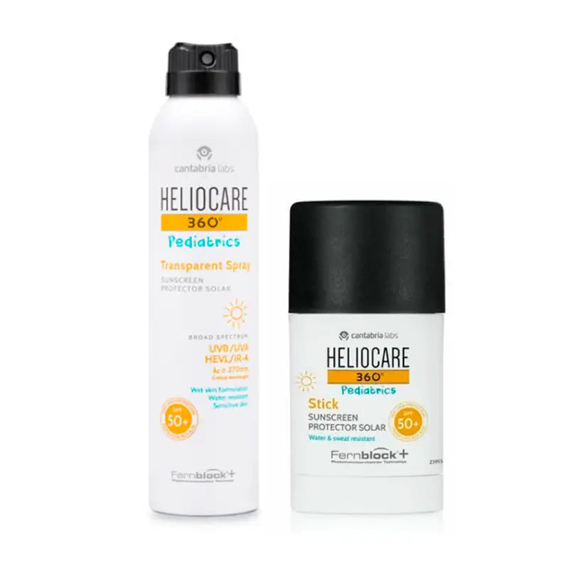Heliocare Pack 360º Pediatrics Spray Trasparente 200 Ml + Pediatrics Stick Spf50+ 25 Gr
