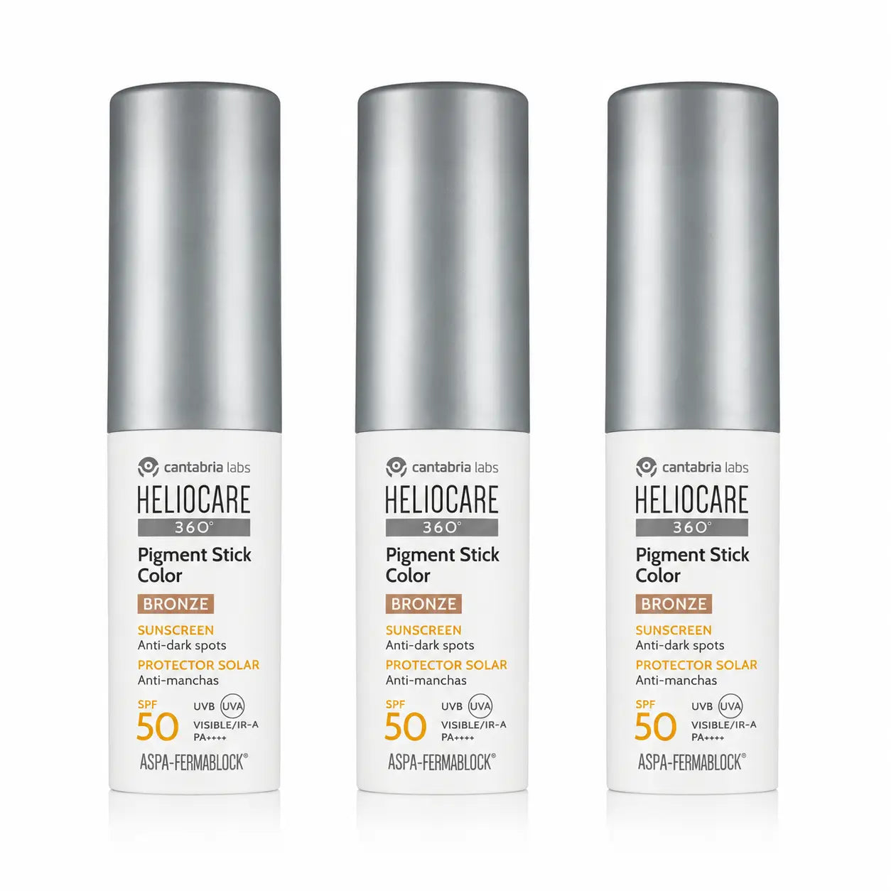 Heliocare Pigment Stick Colore Bronzo Spf50 10 Gr confezione da 3