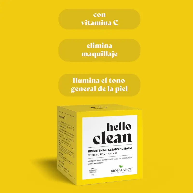 Hello Clean Bio Balance Balsamo detergente illuminante con vitamina C pura, 100 ml