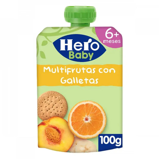 Hero Baby Bustina Multifrutta con Biscotto, 100G