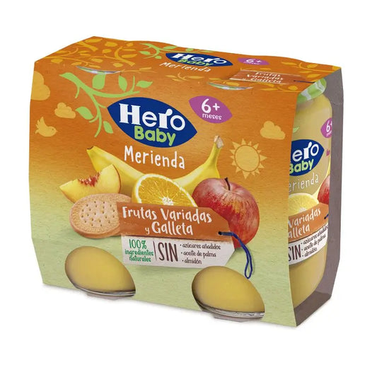 Hero Baby Snack Frutta e biscotti assortiti 2X190G