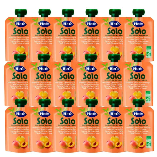 Hero Baby Pack Mela Pesca Mango Eco Bustina, 18 X 100 Gr