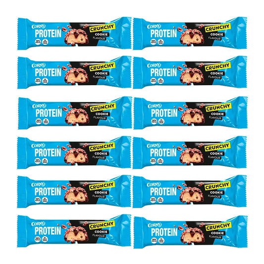 Biscotti croccanti alle proteine Corny, confezione da 12 X 45 Gr