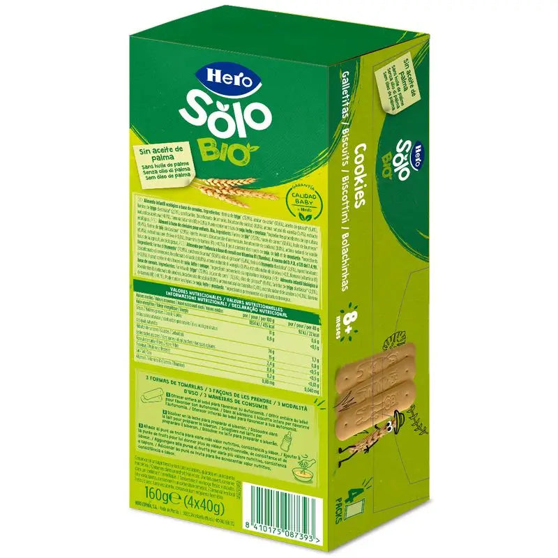 Hero Baby Pack Snack Solo Bio Biscotti, 6 X 160 Gr