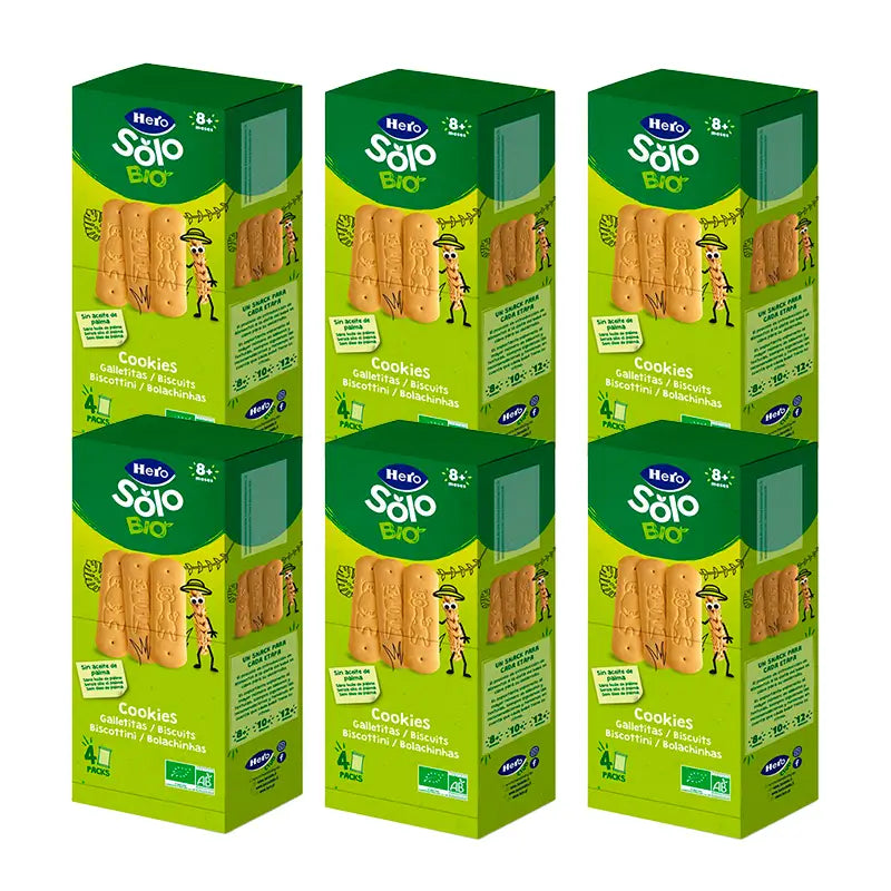 Hero Baby Pack Snack Solo Bio Biscotti, 6 X 160 Gr