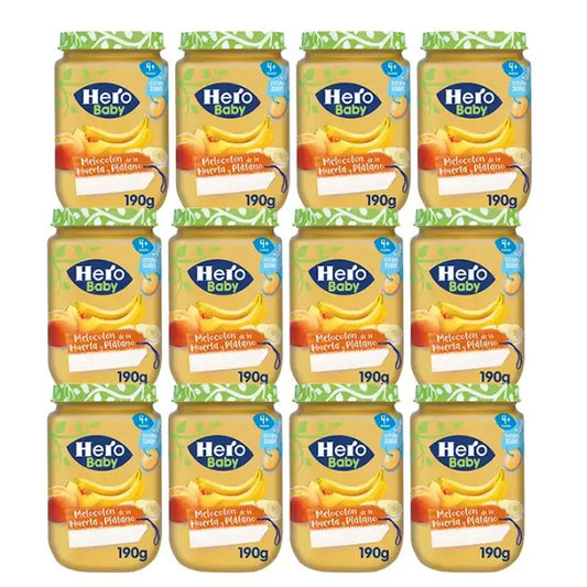Hero Baby Pack Pesca Banana, 12 X 190 Gr