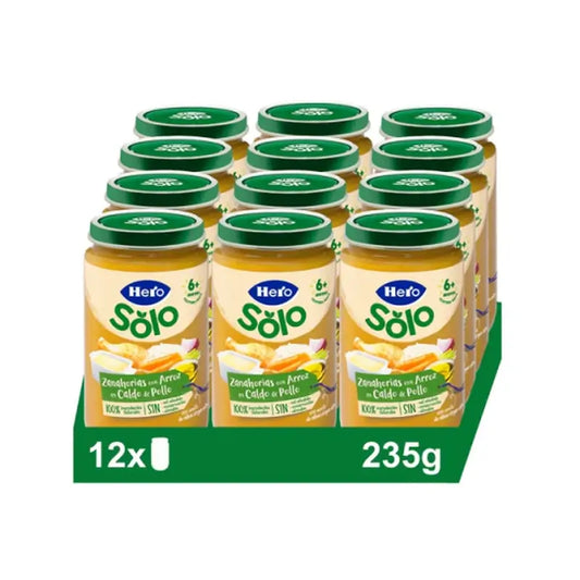 Hero Baby Pack Carota Riso Brodo di pollo, 12 X 235 Gr