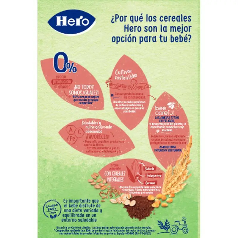 Hero Baby Cereal 8 Cereali con Cacao 340G