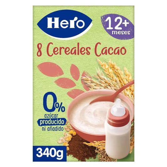 Hero Baby Cereal Cereal 8 Cereals with Cacao 340G