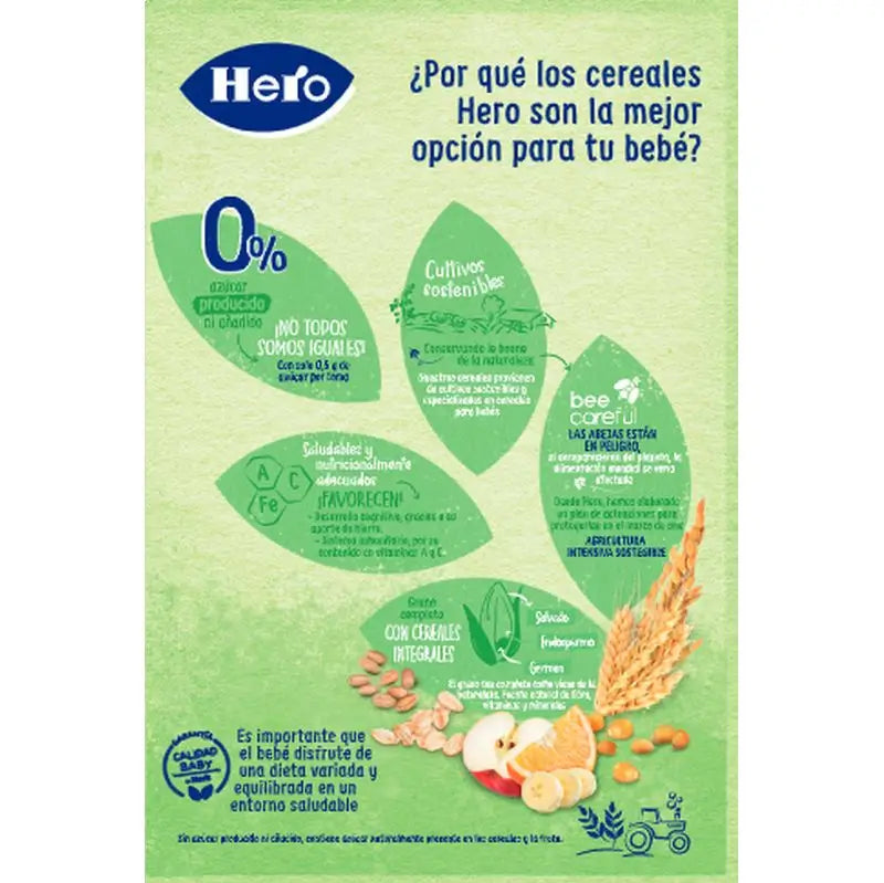 Hero Baby Cereal 8 Cereali con frutta 340G