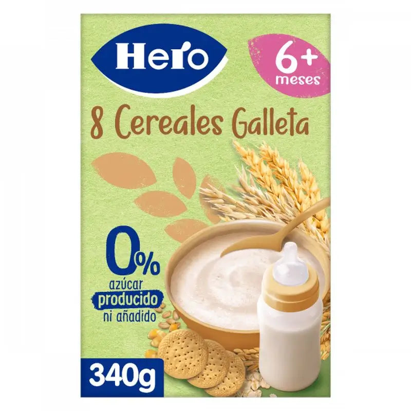 Hero Baby Cereal 8 Cereali con Biscotto 340G