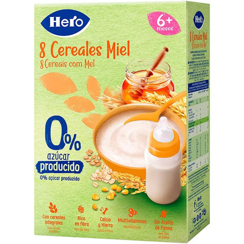 Hero Baby Cereal Cereali 8 Cereali con Miele 340G