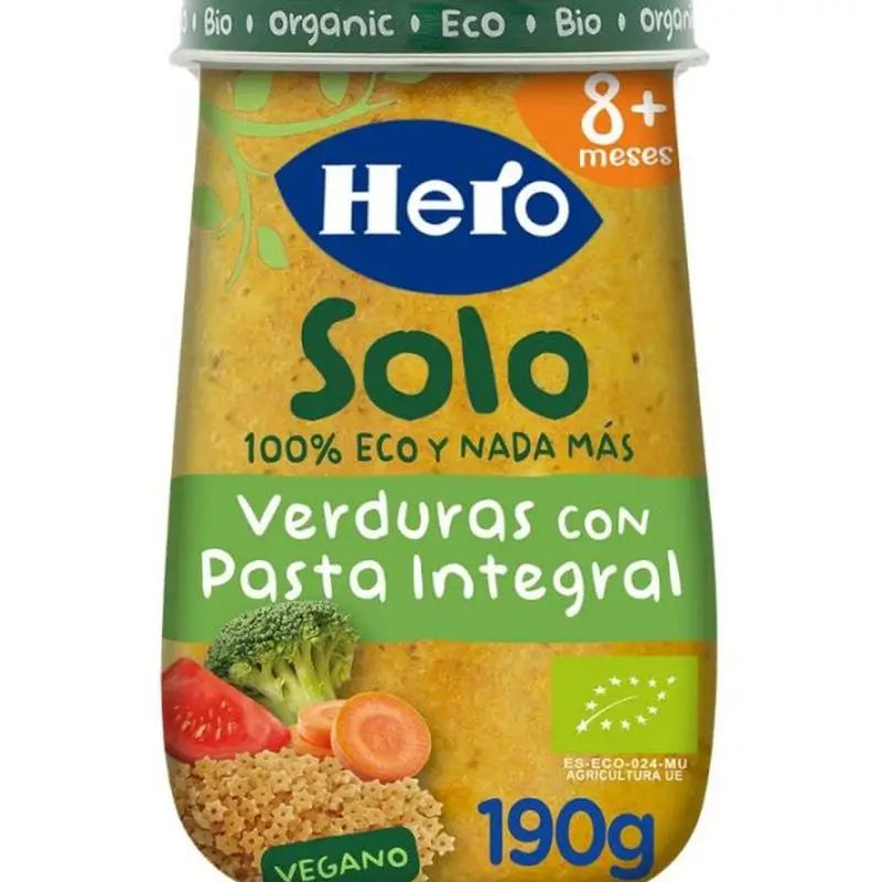 Hero Baby Hero Hero Solo Vegetable Eco Jar Con Pasta Integrale, 190g