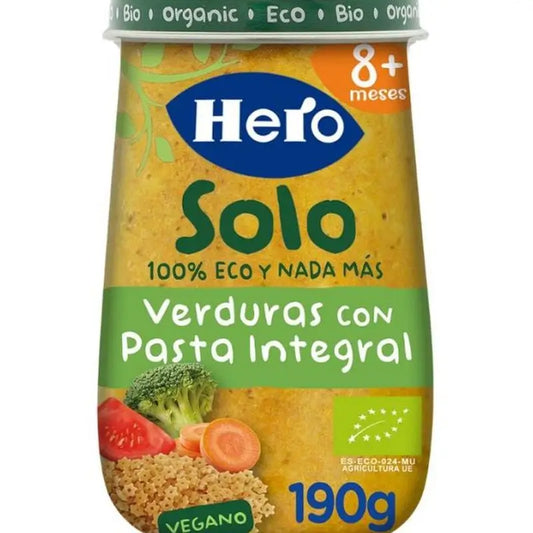 Hero Baby Hero Hero Solo Vegetable Eco Jar Con Pasta Integrale, 190g