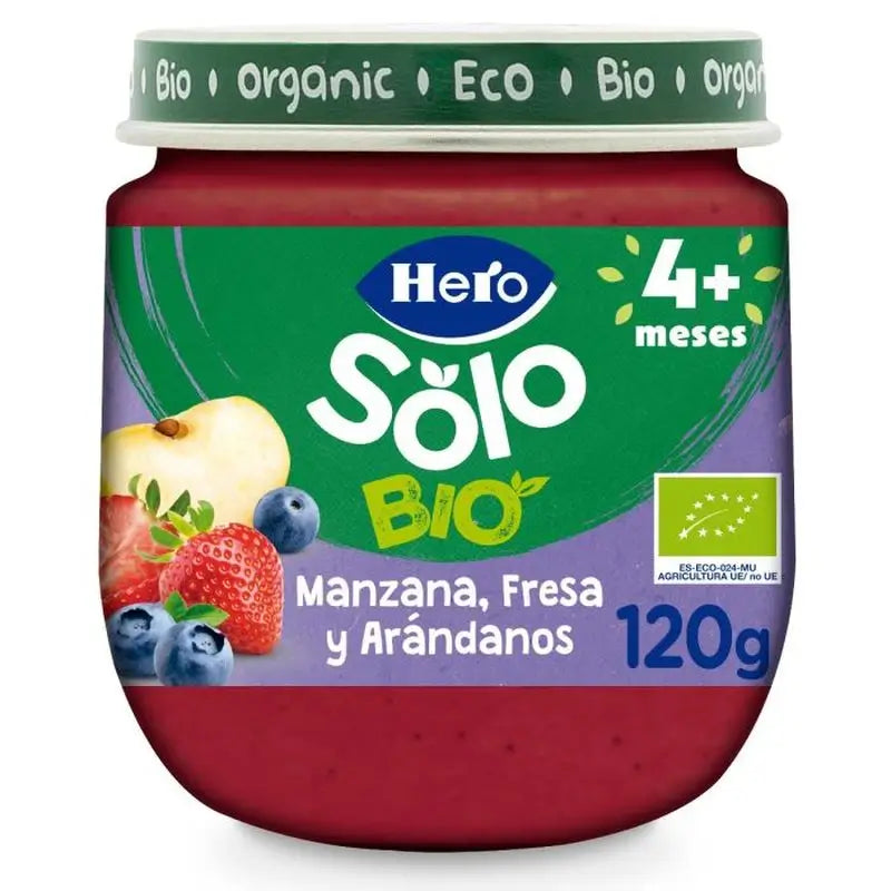 Hero Baby Eco Mela, Fragola e Mirtillo Solo Barattolo 120G