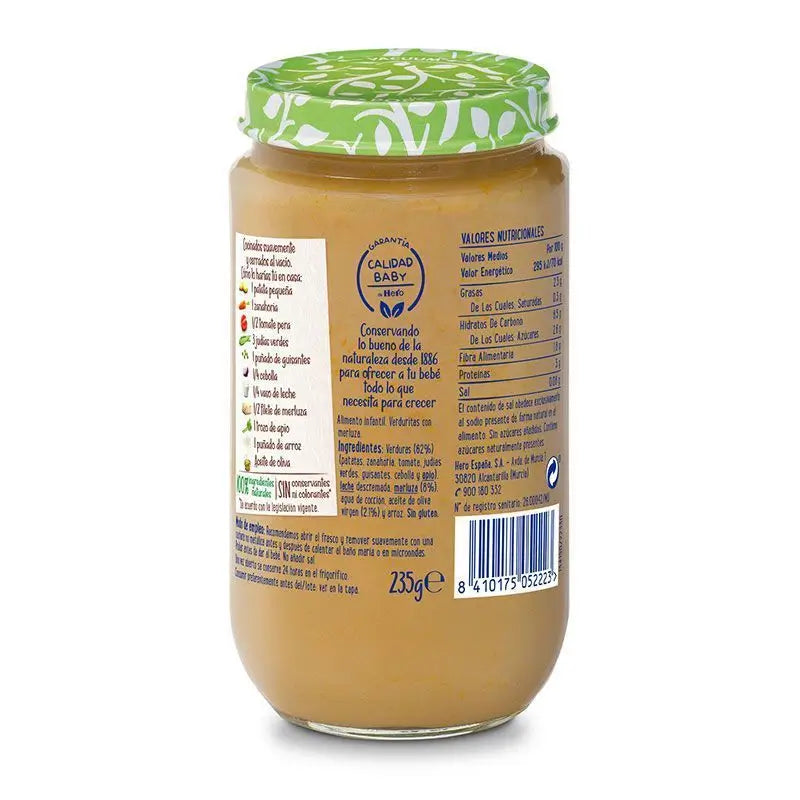 Vasetto di verdure Hero Baby con nasello, 235 Gr