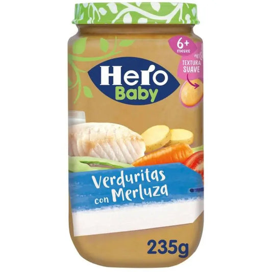 Vasetto di verdure Hero Baby con nasello, 235 Gr