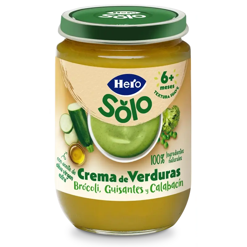 Hero Solo Crema di Zuppa di Verdure, Broccoli, Piselli e Zucchine , 190 g