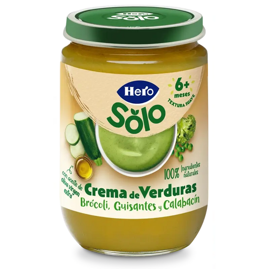 Hero Solo Crema di Zuppa di Verdure, Broccoli, Piselli e Zucchine , 190 g