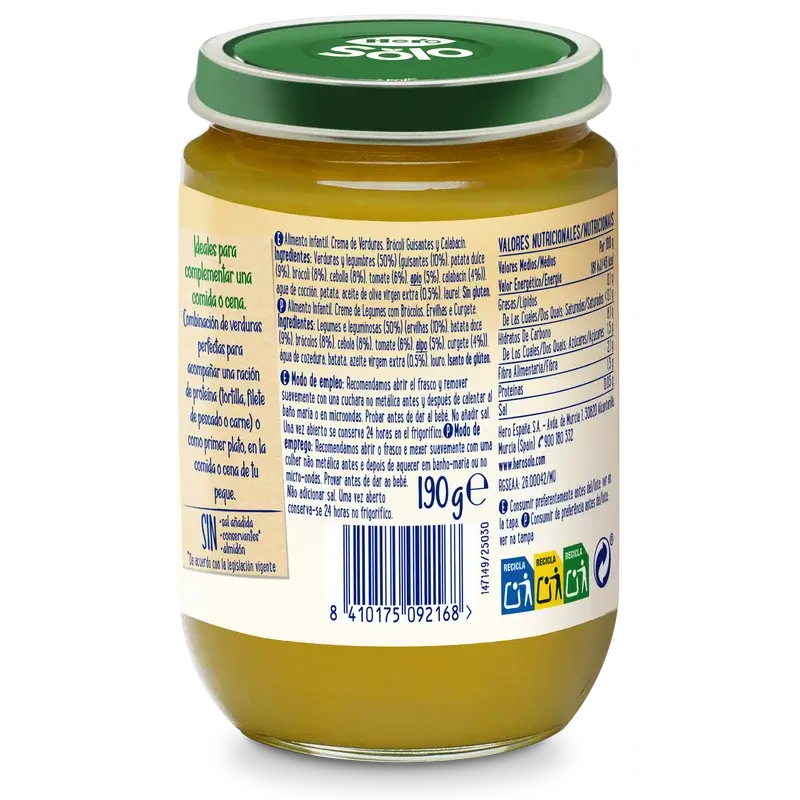 Hero Solo Crema di Zuppa di Verdure, Broccoli, Piselli e Zucchine , 190 g