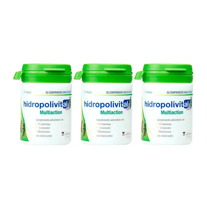 Hidropolivital Triplo Multiaction 3 x 30 compresse masticabili