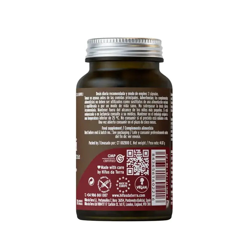 Hyphae Da T Mico-Five Rei Estratto di Reishi Barattolo di cristallo , 70 capsule